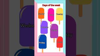 7 days of week || week days name in english || days of the week in English #shortsfeed  #kidszone