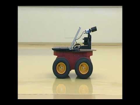 Visual-servo control of a human-following robot