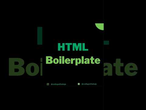 HTML Boilerplate || HTML5 || Frontend || Webdesigning || learn in Hindi