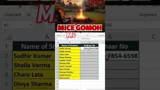 How To Use Format Cell In Excel  | Aadhaar Format #Shorts