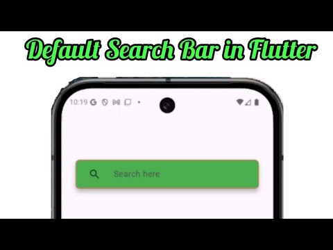 How to create default Search Bar in Flutter?