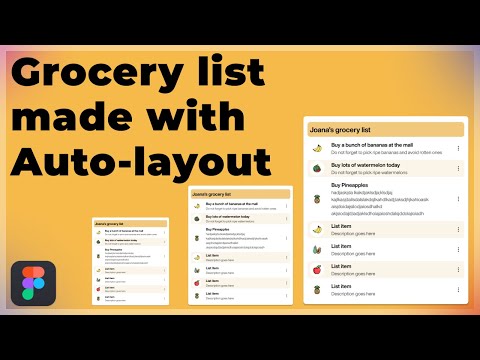 Grocery List Item made with Auto layout - Figma Crash Course  | #autolayout #figmatutorial #figma