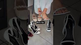 YSL White Premium Available Now Watsapp for order #shoes #myhighheelsdesigns #ysl #shorts #white