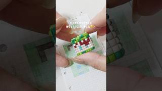 【ダイヤモンドアート】からぴち🍑じゃぱぱさんのアクリルブロック！　#ダイヤモンドアート #diamondpainting #ハンドメイド #カラフルピーチ #からぴち #じゃぱぱ #マイクラ