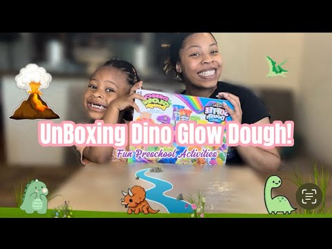 UnBoxing Dino Glow Dough! 🦖Fun Preschool Activities!