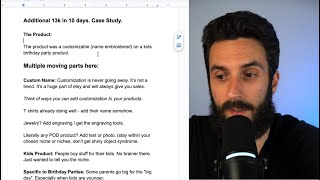 How to make 13k in 10 days selling on Etsy. (full case study)