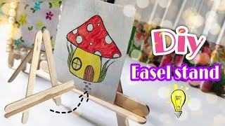 DIY: popsicle/Ice-cream Stick Easel /diy Mini easel stand #diy #craft #youtubeshorts #shorts