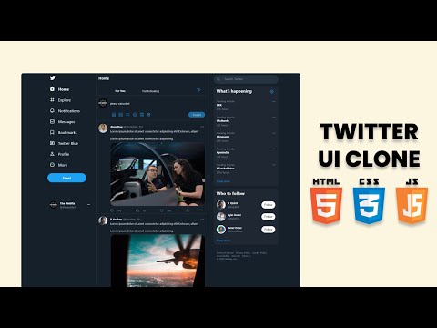 Twitter UI Clone using HTML, CSS | From Scratch | The WebFix