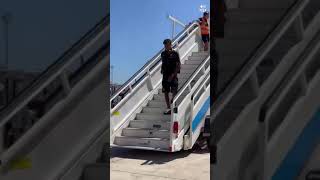 Touchdown in Valencia. #fcblive 🛬