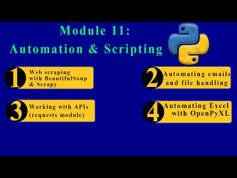 Module 11 : Python Automation Tutorial: Web Scraping, APIs, Excel & Email with Real Examples 🔥