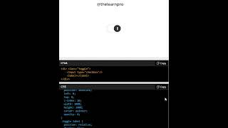 HTML | CSS | Toggle Animation | Interactive Component | UI design | #shorts #ui #uidesign