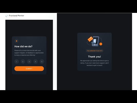 Interactive rating component - Frontend Mentor Challenge