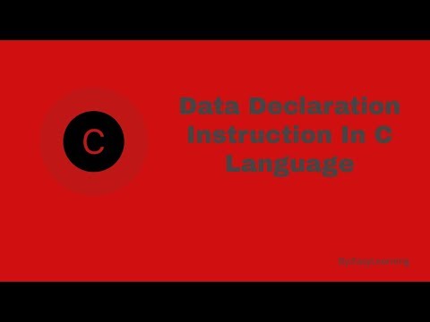 Data Type Declaration Instruction in C for Beginners in Urdu/Hindi