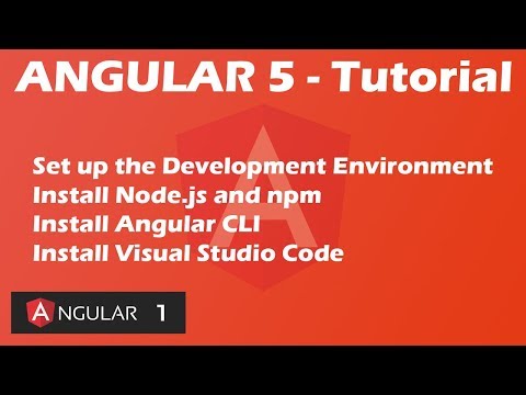 Angular 5 Tutorial - Development Environment - Install Node JS,NPM,Angular CLI,Visual Studio Code| 1