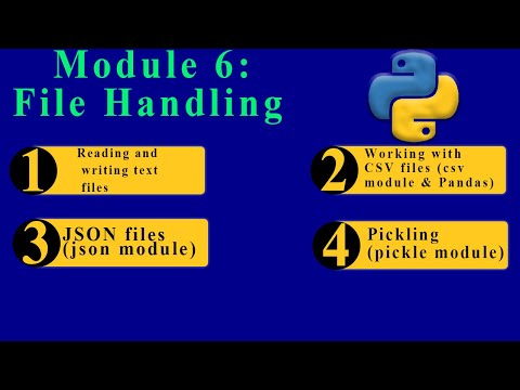 Module 6 of 15 : Python File Handling Masterclass: Text, CSV, JSON & Binary Explained!