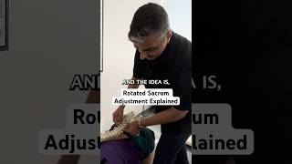 Rotated Sacrum Adjustment on Knee Chest Table Explained @DrRahim #shorts