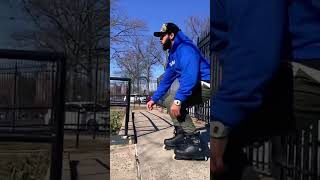 Grinded a rail at local park at a Bronx park #thebronx #bronx #skatepark