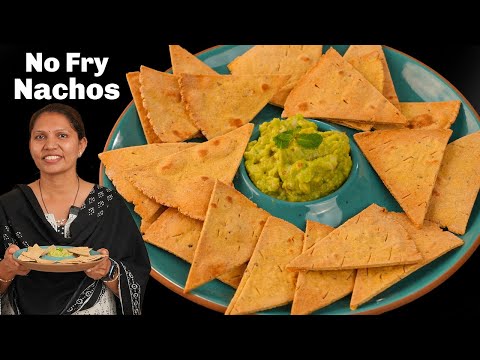 Make Healthy Nachos without frying | Healthy Nachos with Avacado Dip | Nachos in Airfryer | | Kabita