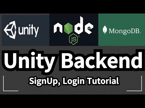 Build Unity Login & Signup Backend with Nodejs, MongoDB & JWT!