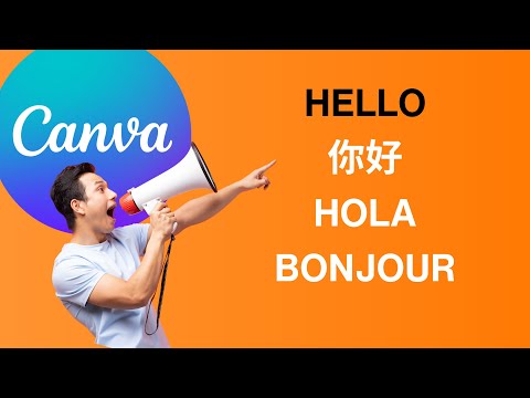 Hola. Hello. Salute. Auto Translate in Canva!