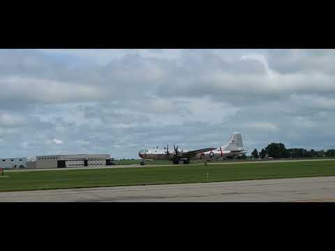 B-29 superfortress "doc" taxiing out at Pistons and props 2025 in Janesville wi. 7/19/2025