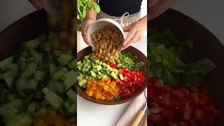 Mediterranean Chopped Salad #plantbasedrecipes #vegan #recipes