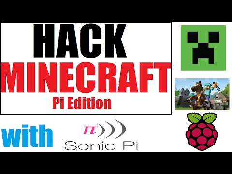 Hack Minecraft Pi Edition with Sonic Pi: Infinite Diamonds/Wooden Block wherever you walk