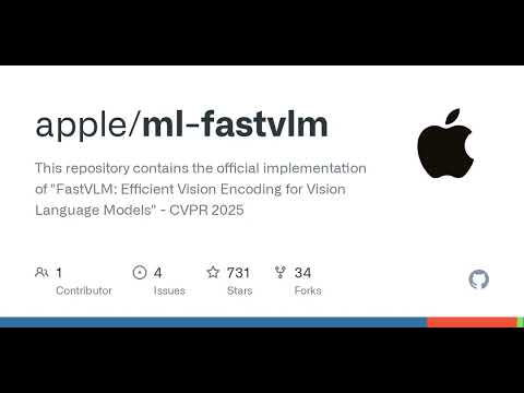 GitHub - apple/ml-fastvlm: This repository contains the official implementation of "FastVLM: Effi...