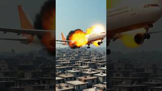 The flying plane caught fire, grandma and the cow panicked! #ai #grandmother #cow