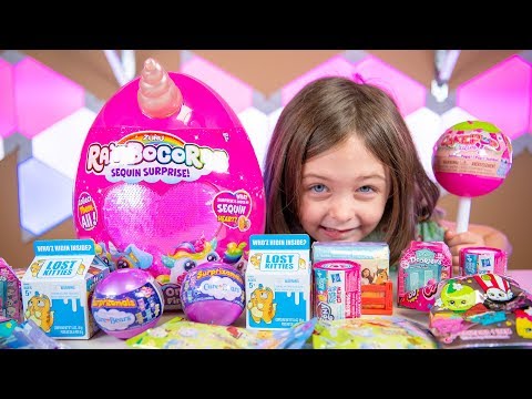 HUGE Rainbocorns Sequin Surprise Eggs NEW Blind Bags & Toys for Girls Kinder Playtime