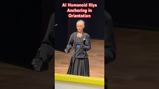 AI Humanoid Robot Riya Anchoring in MIT Bengaluru Orientation. #mitbengaluru #campuslife #mitcampus