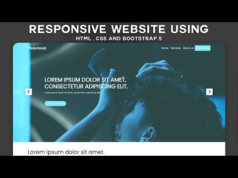 How To Make A Website Using HTML CSS Bootstrap 5 Responsive Website Design | Step By Step Tutorial