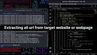 Deisgn a tool to extract all url from website or webpage #cybersecurity #programming