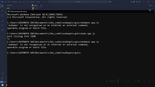 'nodemon' is not recognised as an internal or external command