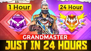 Playing Only 24 Hours For Achieving Grandmaster Rank In Cs Rank 🤕 // 01 To 100 Level Chellenge