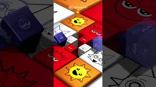 (Q1999) 3D Sprunki Cubes Roll & Play Music! 🎵😱 #Shorts #3DAnimation #FunMusic