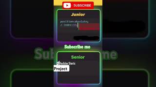 Junior vs Senior Developers | coding vs programming | #position in #css #property #coding #shorts ❤️