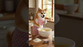柴犬モモ、ケーキ作りに挑戦🎂#柴犬 #犬 #dog #shibainu #shiba # dog #西巴犬 #시바견