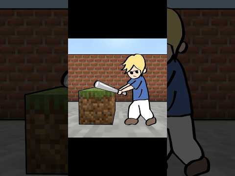 Epic Battle: Boy vs. Minecraft Dirt Block!