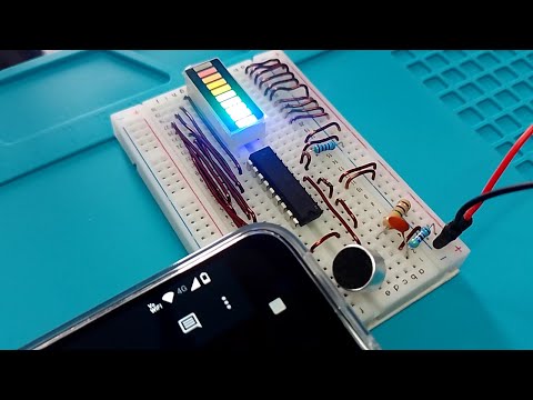 Genial! VUMETRO con LM3914 Micrófono Electret Detector de Intensidad de Sonido LM3914 VUMETER
