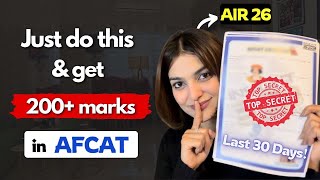 AIR 26 - AFCAT Exam 1 month Self-Study strategy, Timetable, Booklist | Afcat 2 2025 Exam