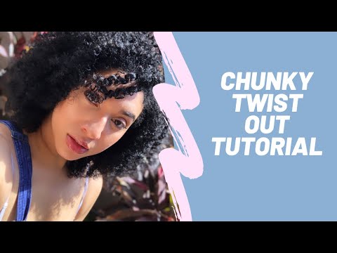 Chunky Twist Out Tutorial-Wrap Around Method (ONLY 10 TWISTS)