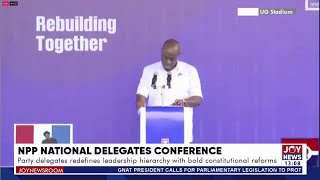 Delegates Conference: NPP delegates redefine leadership hierarchy with bold constitutional reforms