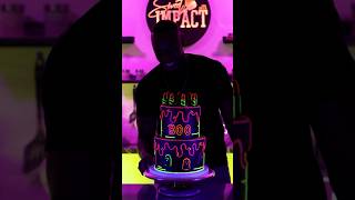 This cake glows in the dark #shorts