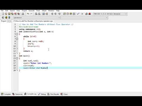 How to add two numbers without using plus operator