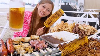 [Big eater] Eating out in a swimsuit at a beach house and eating around Enoshima