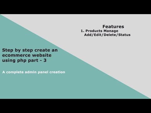 How to create a ecommerce website using PHP part - 3 | step by step ecommerce website | E-CODEC