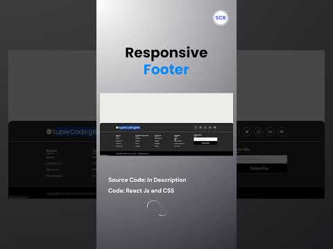 Responsive Footer using React js with source code | SuperCodingBits  #reactjs #reactfrontend #react