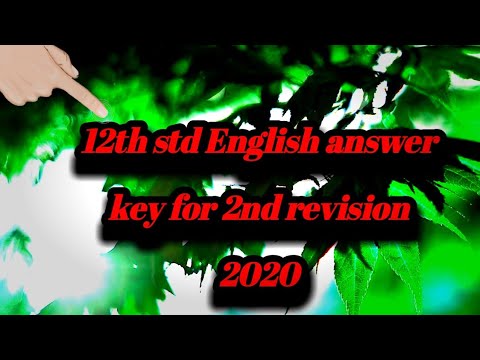 12th std 2nd revision English answer key and model question paper 2020 ||Rajanmedia,#pattukkottai