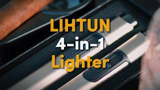 LIHTUN Dual Single Torch Lighters with Cigar Punch